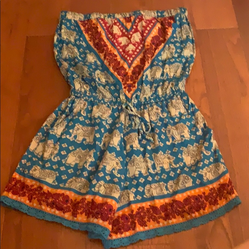 Elephant print romper